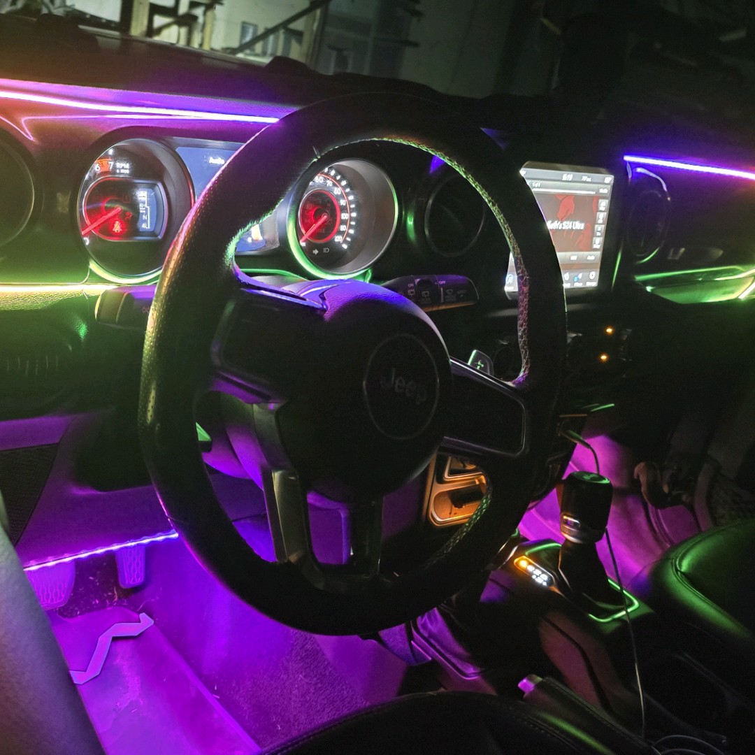 LED Light Strip For Cars Inside Lighting Interior Accessories Glow RGB Color