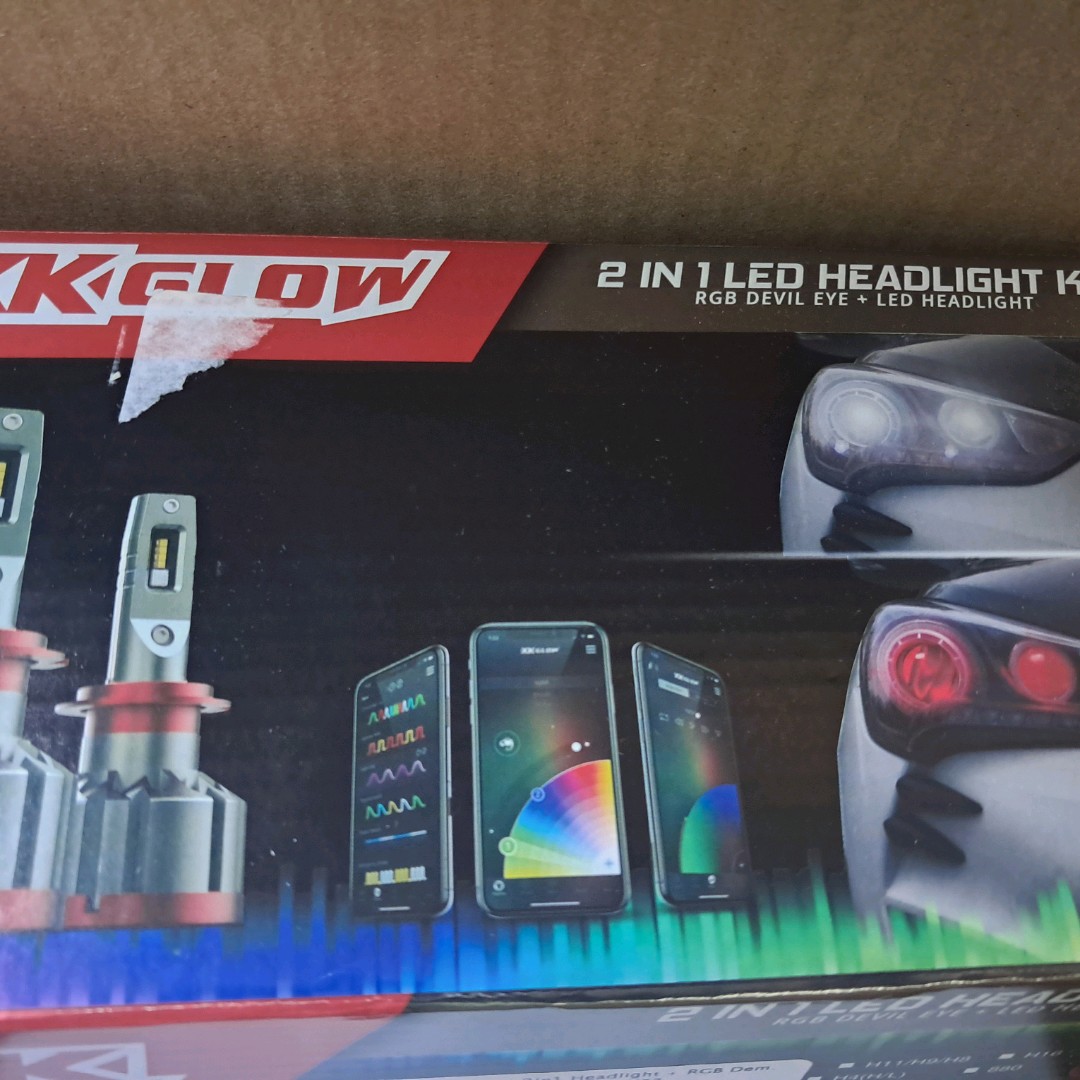 2-in-1 LED Headlight Kit + Multi-Color Devil/Demon Eye Headlights